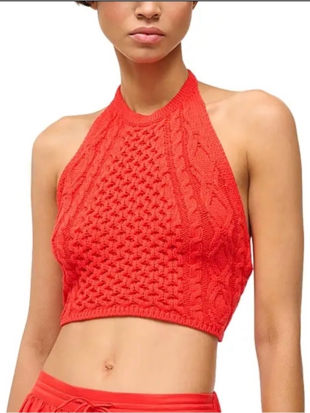 STAUD Lori halter crop top L